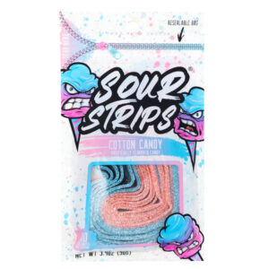 Home sour strips cotton candy